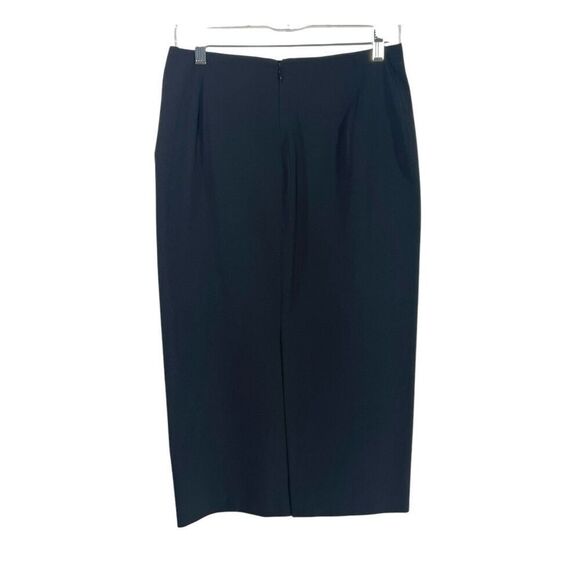 Gianni Versace Pencil Midi Skirt Size 8-10 Women's Black Solid Classic Back Zipp - Picture 6 of 13